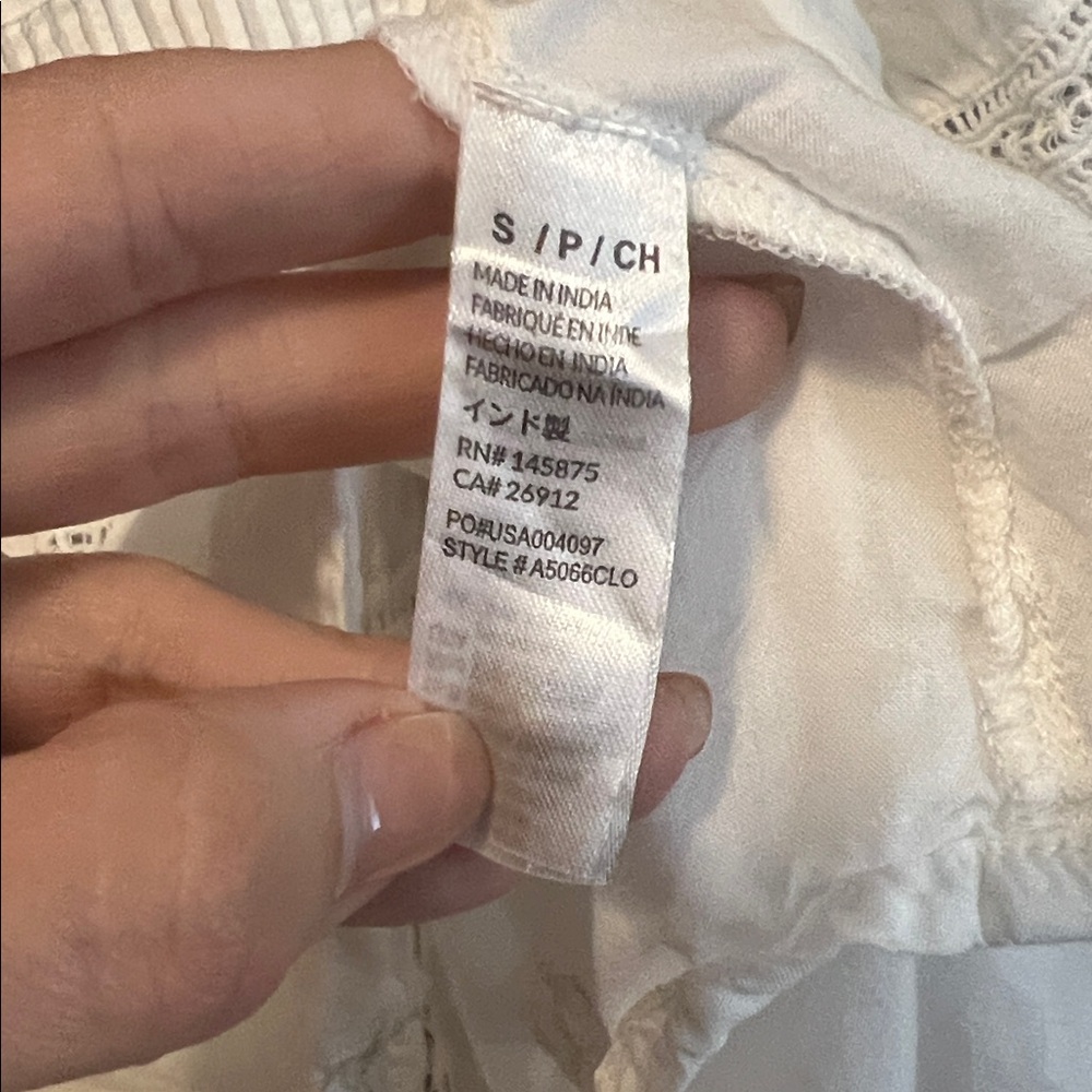 Amuse Society white Clove Top crochet detail from buckle size small - Picture 6 of 6